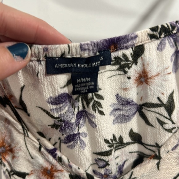 American Eagle Floral Ruffle Strappy Top - Picture 6 of 7